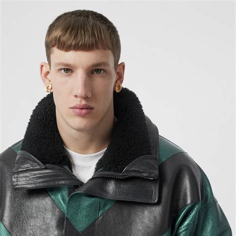 burberry green jacket metallic|Burberry black jacket men.